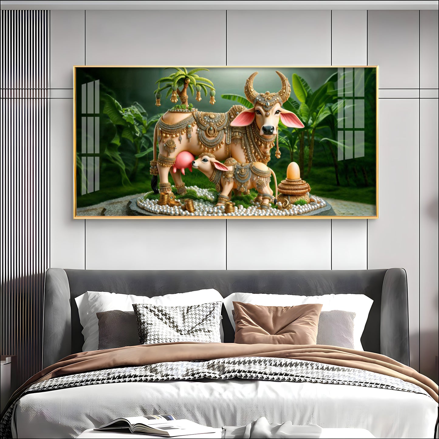 Nandi Jewelled Adornments Premium Acrylic Horizontal Wall Art