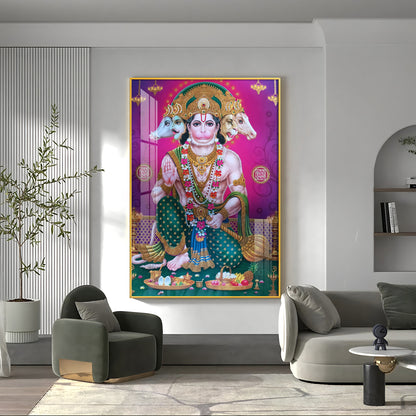 Hanuman's Glory Premium Vertical Acrylic Wall Art