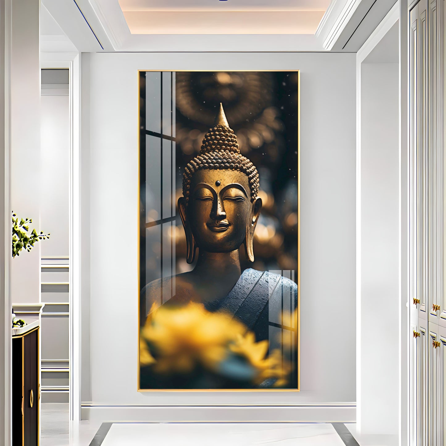 Serene Buddha Premium Acrylic Vertical Wall Art