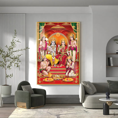 Shri Ram Darbar Premium Acrylic Vertical Wall Art