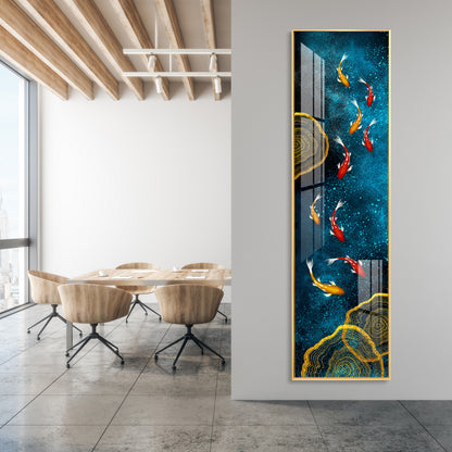 Aesthetic Koi Fish Feng Premium Acrylic Vertical Wall Art