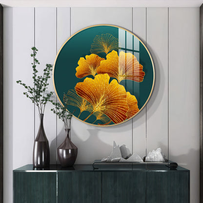 Sunlit Blossom Premium Acrylic Round Wall Art