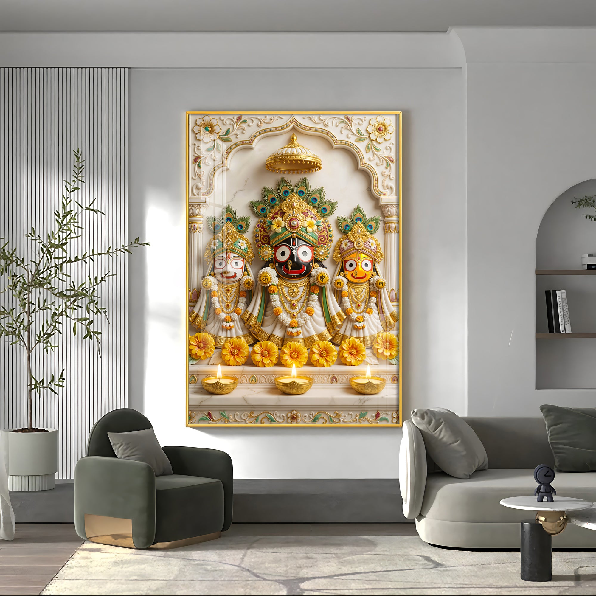 Shri Jagannath Bhagwan Premium Acrylic Vertical Wall Art