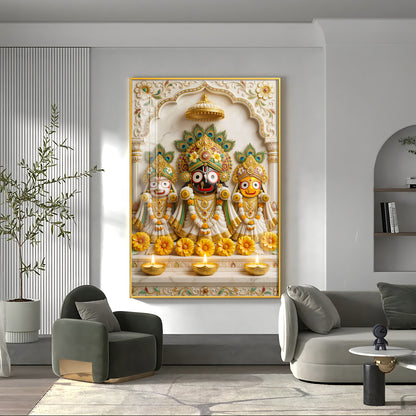 Shri Jagannath Bhagwan Premium Acrylic Vertical Wall Art