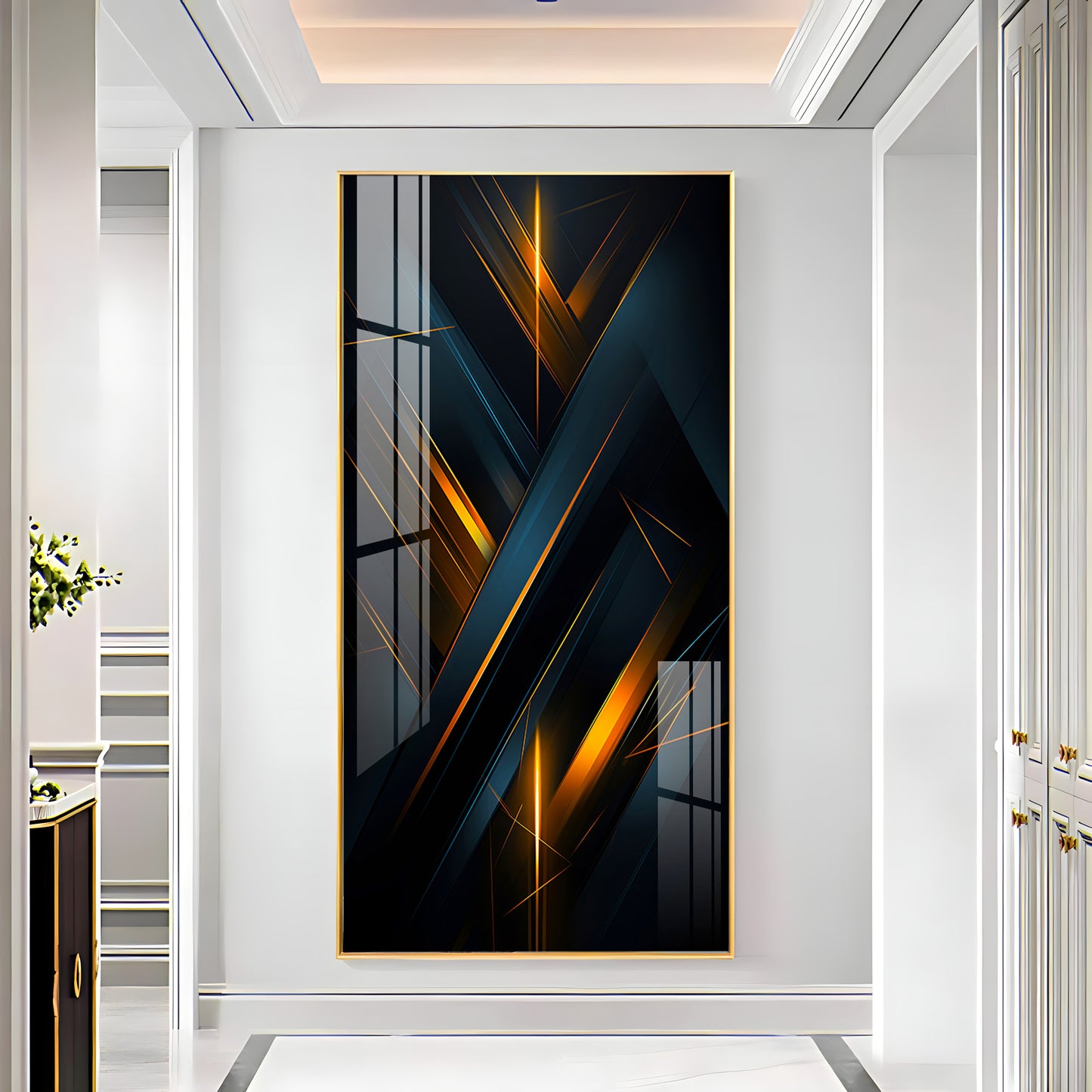 Abstract Modern Design For Entrance Premium Acrylic Vertical Wall Art