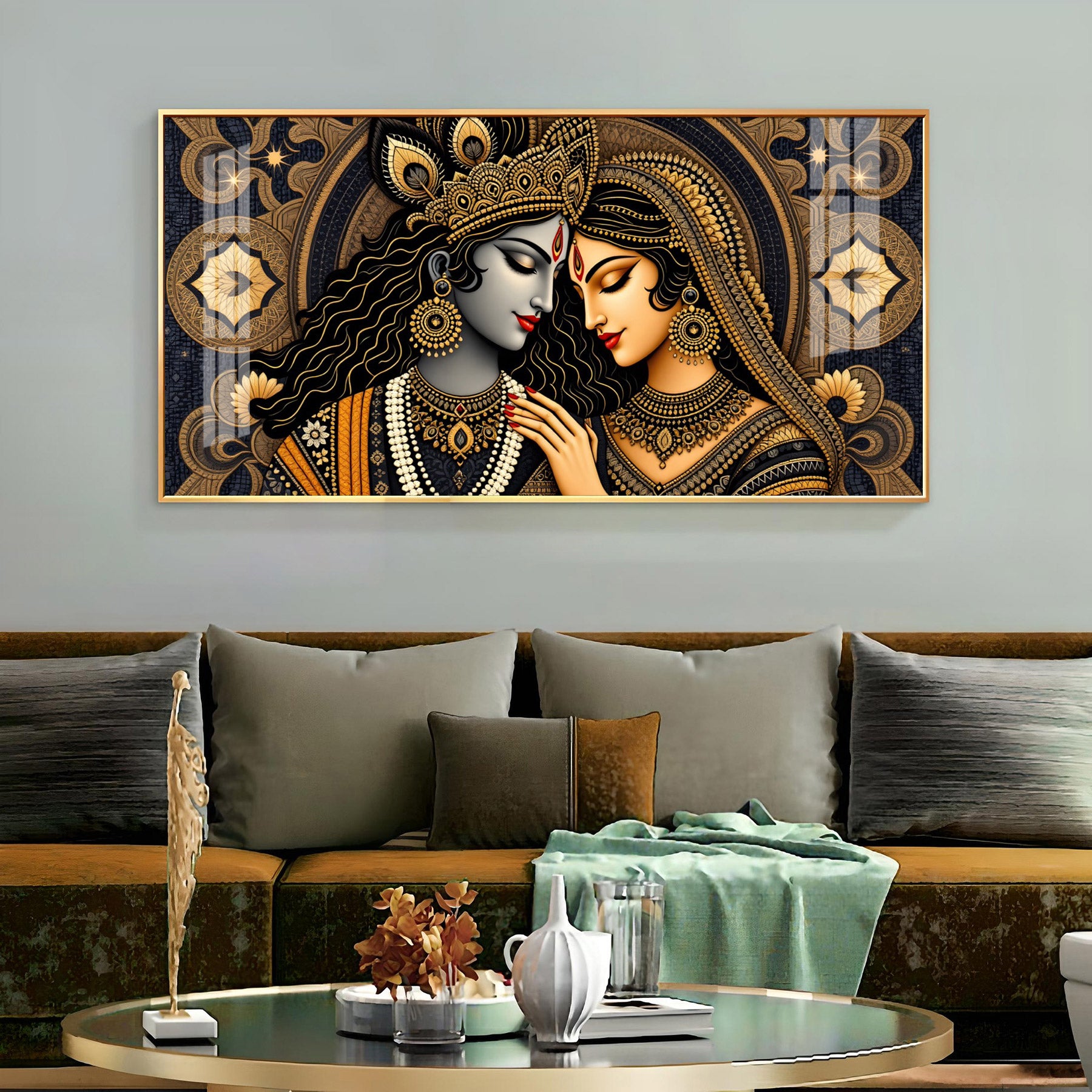 Abstract Radha Krishan Imperfect Art Premium Acrylic Horizontal Wall Art