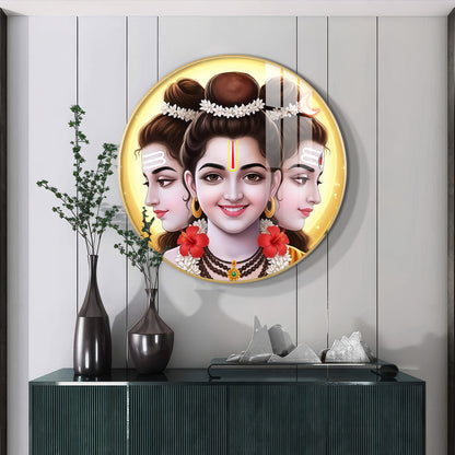 Gurudev Datt Premium Acrylic Round Wall Art