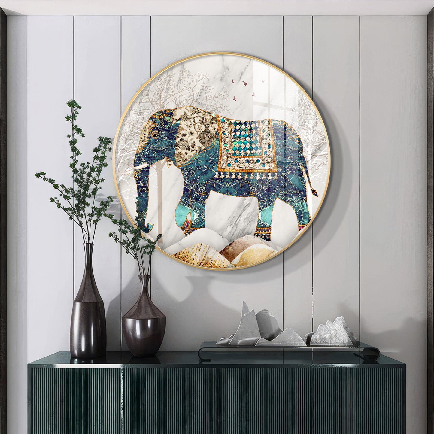 Majestic Alpha Premium Acrylic Round Wall Art