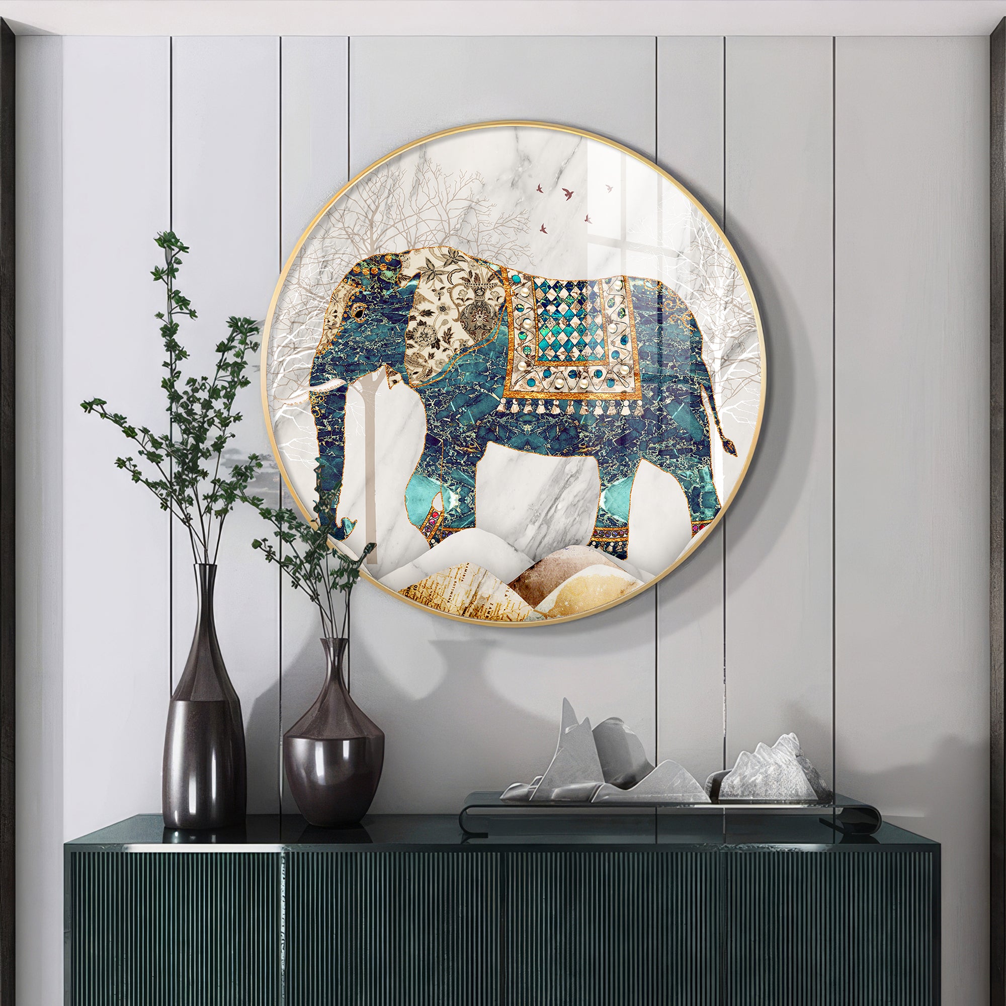Majestic Alpha Premium Acrylic Round Wall Art