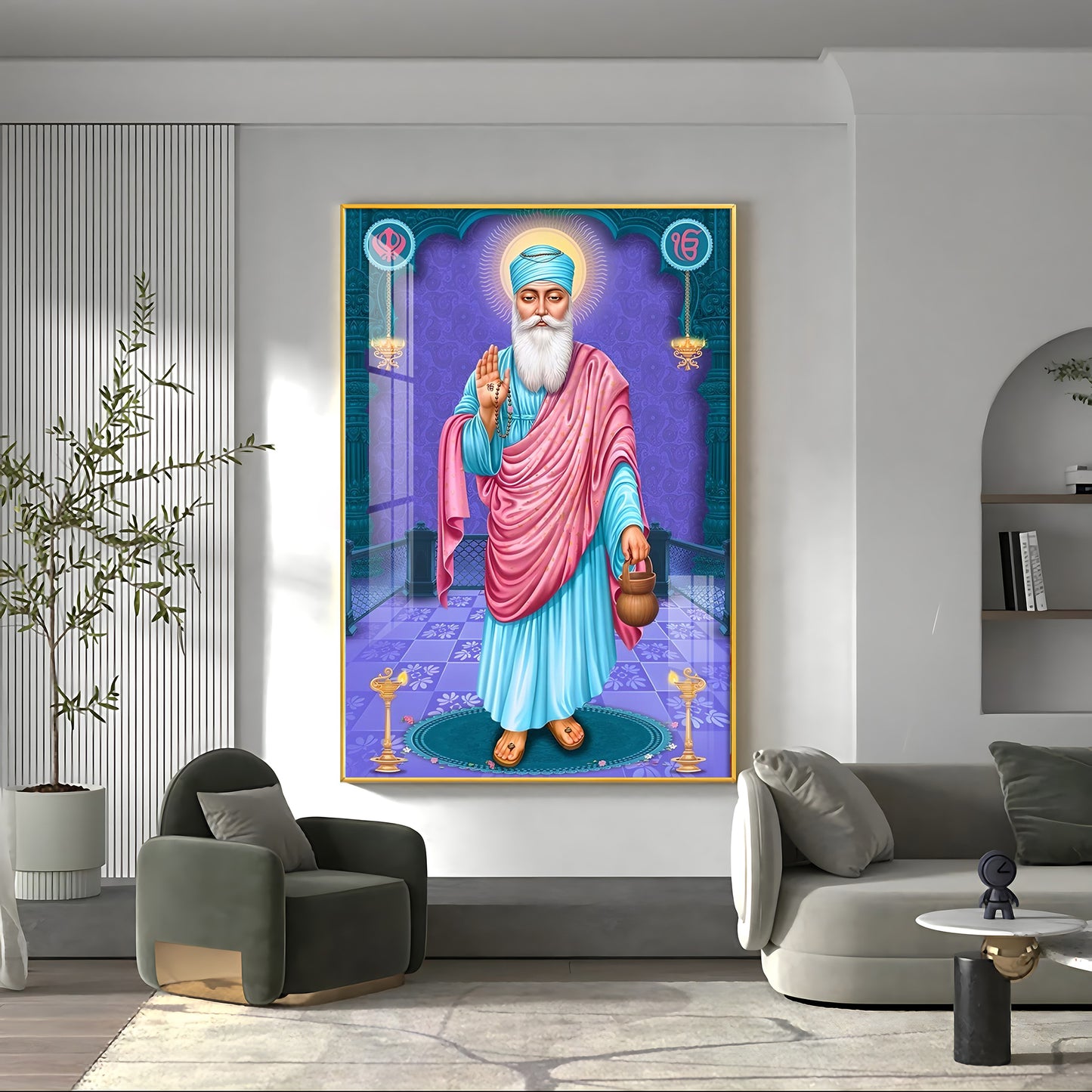 Shree Guru Nanak Dev Premium Acrylic Vertical Wall Art