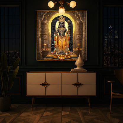 Shree Ram Modern Luxury Backlight Square Wall Art