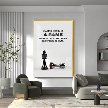 Making Money Is A Game Premium Acrylic Vertical Wall Art