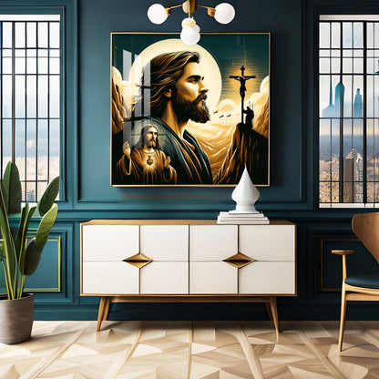 Lord Jesus Premium Acrylic Square Wall Art