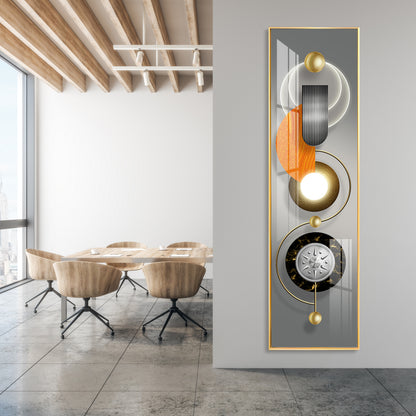 Abstract Geometric Circle Premium Acrylic Vertical Wall Art