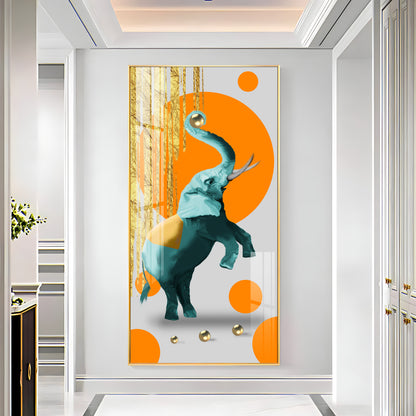 Dancing Elephant Premium Acrylic Vertical Wall Art