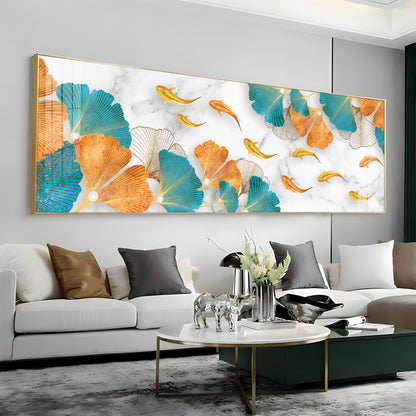 Colorful Biloba Leaves Premium Acrylic Horizontal Wall Art