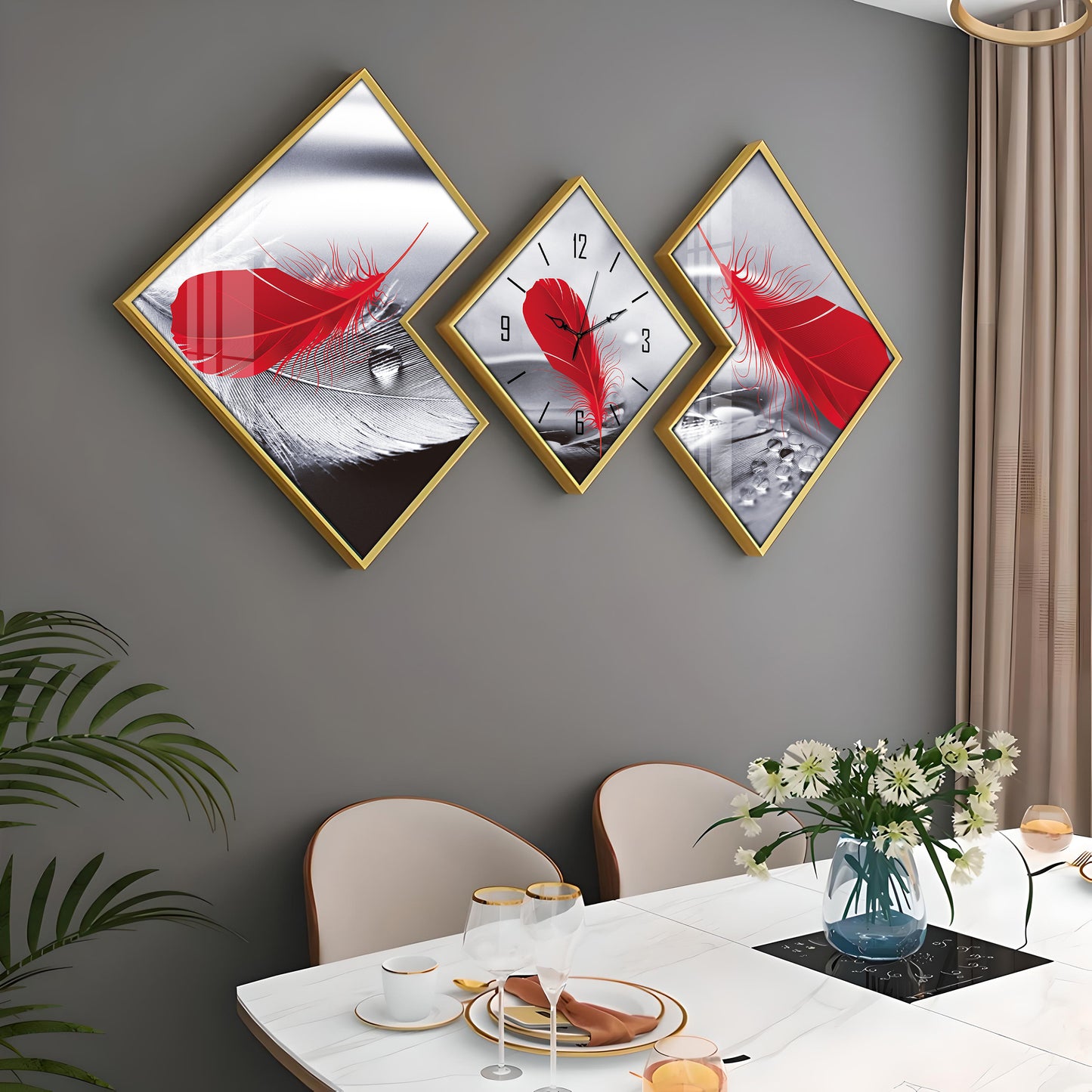 Red Feather Premium Acrylic Wall Clock