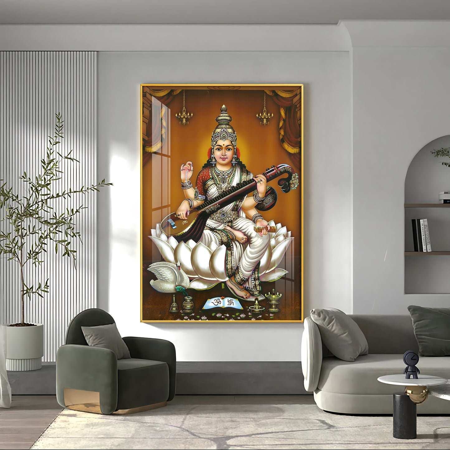 The Goddess's Embrace Premium Vertical Acrylic Wall Art