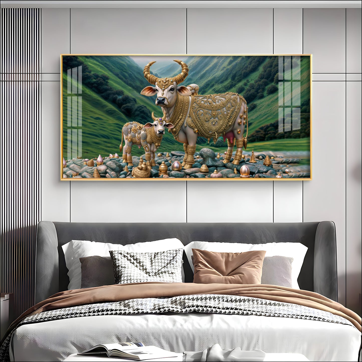 Mythological Cow Premium Acrylic Horizontal Wall Art
