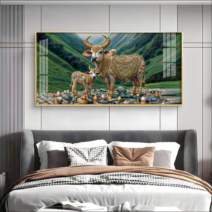 Mythological Cow Premium Acrylic Horizontal Wall Art