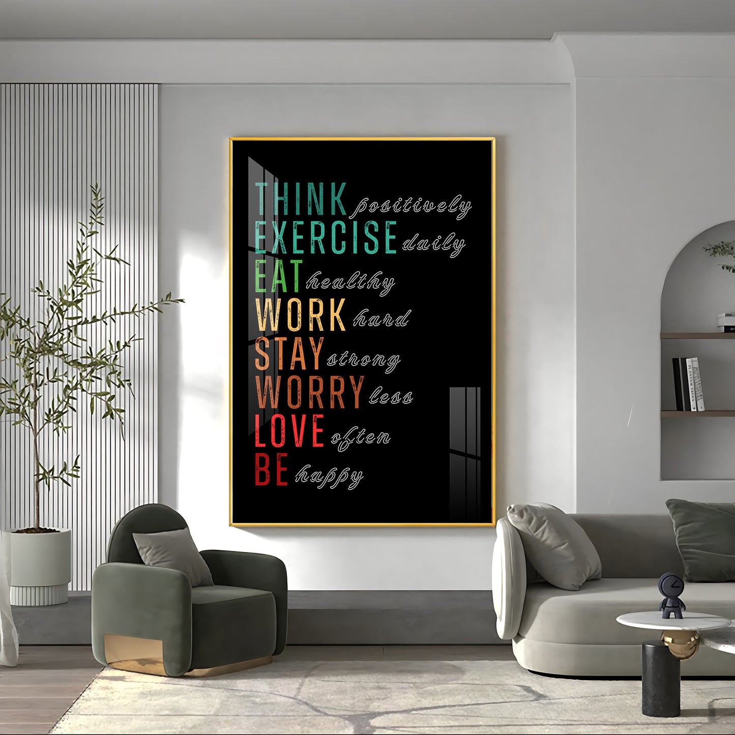 Motivational Quotes Premium Acrylic Vertical Wall Art