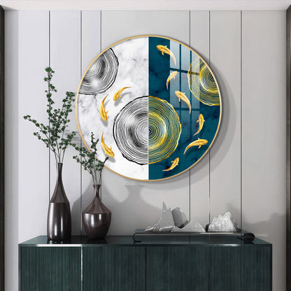 Goldfish Dreamscape Premium Acrylic Round Wall Art