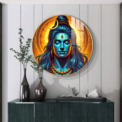 Supreme Soul Shiva Premium Acrylic Round Wall Art