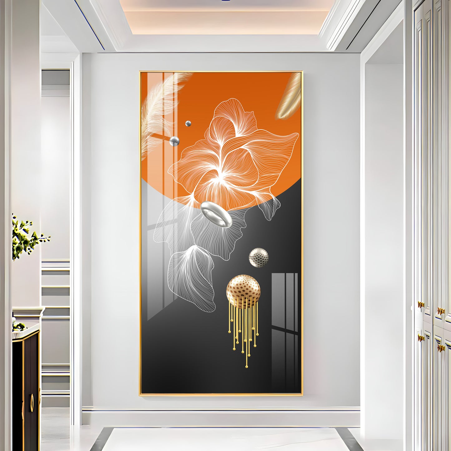 Abstract Modern Decorative Premium Acrylic Vertical Wall Art