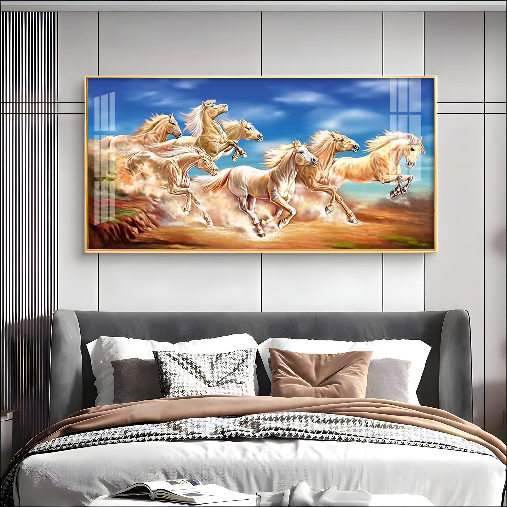 Lucky Horses Premium Acrylic Horizontal Wall Art