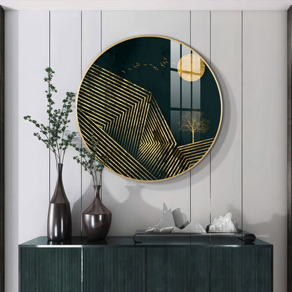 Obsidian Luxe Premium Acrylic Round Wall Art