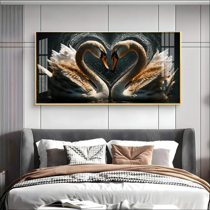 Swan On The Lake Premium Acrylic Horizontal Wall Art