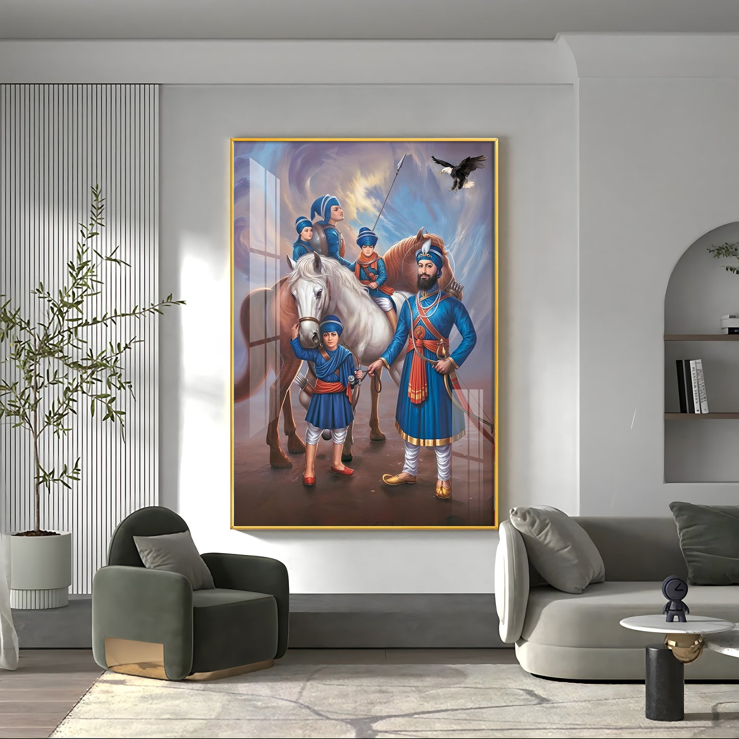 Sikh Warriors Premium Acrylic Vertical Wall Art