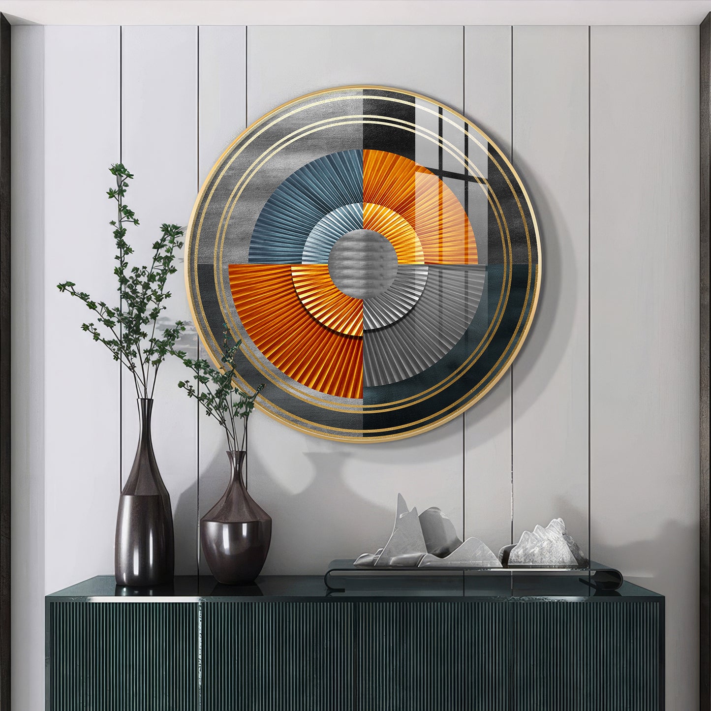 Grandeur Circle Premium Acrylic Round Wall Art