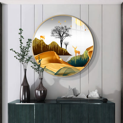 Forest Glade Premium Acrylic Round Wall Art