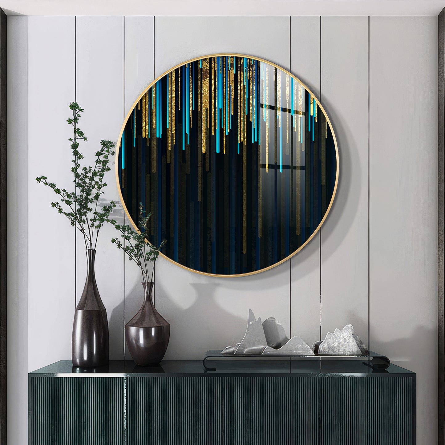 Colorful Palette Premium Acrylic Round Wall Art