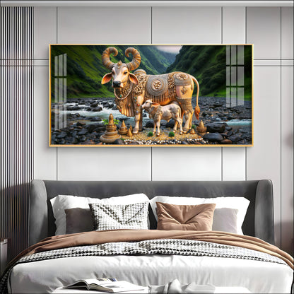 Golden Charm Premium Acrylic Horizontal Wall Art