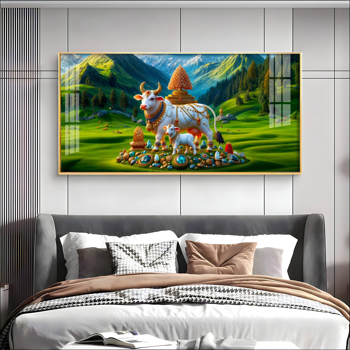 Nandi Shakti Premium Acrylic Horizontal Wall Art