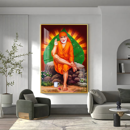 Sri Sai's Blessing Premium Vertical Acrylic Wall Art