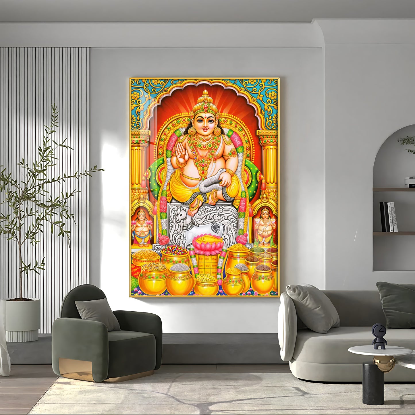 God Of Wealth And Treasurer Premium Acrylic Vertical Wall Art
