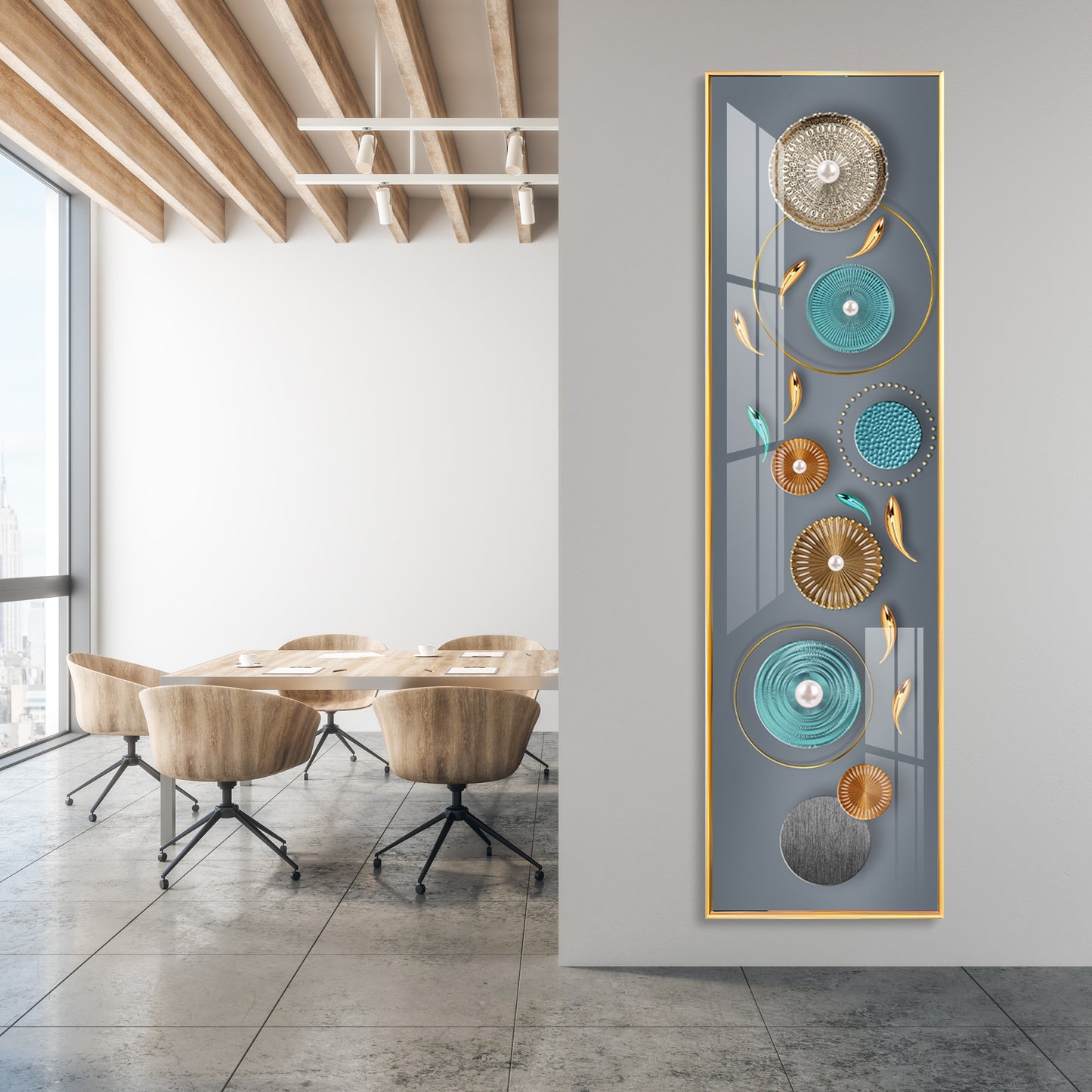 Elegance of Grey Premium Acrylic Vertical Wall Art