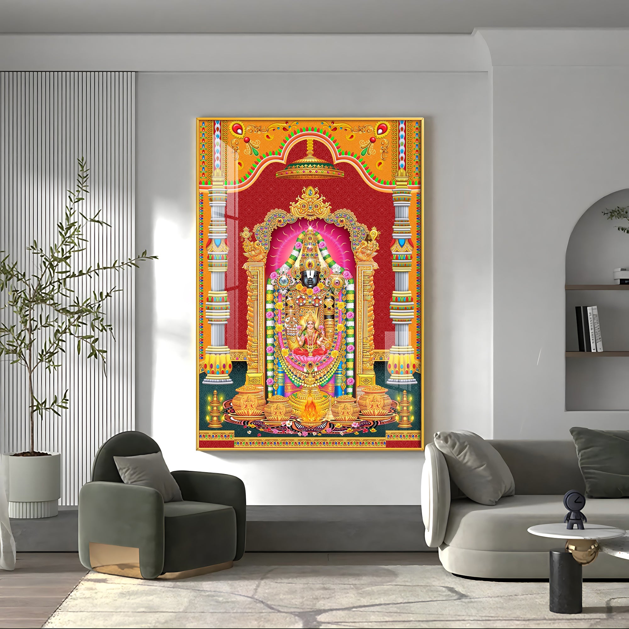 Narayana Blessing Premium Acrylic Vertical Wall Art