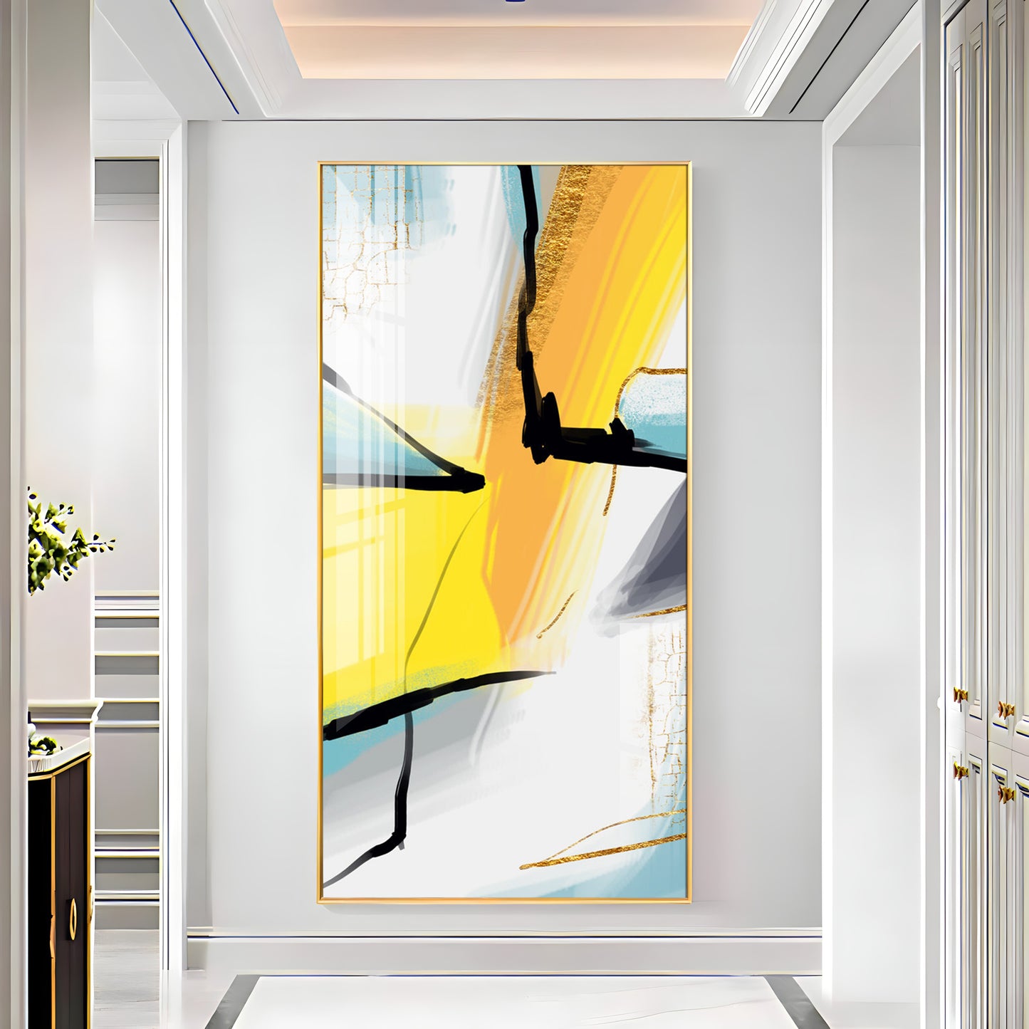 Color Strokes Premium Acrylic Vertical Wall Art