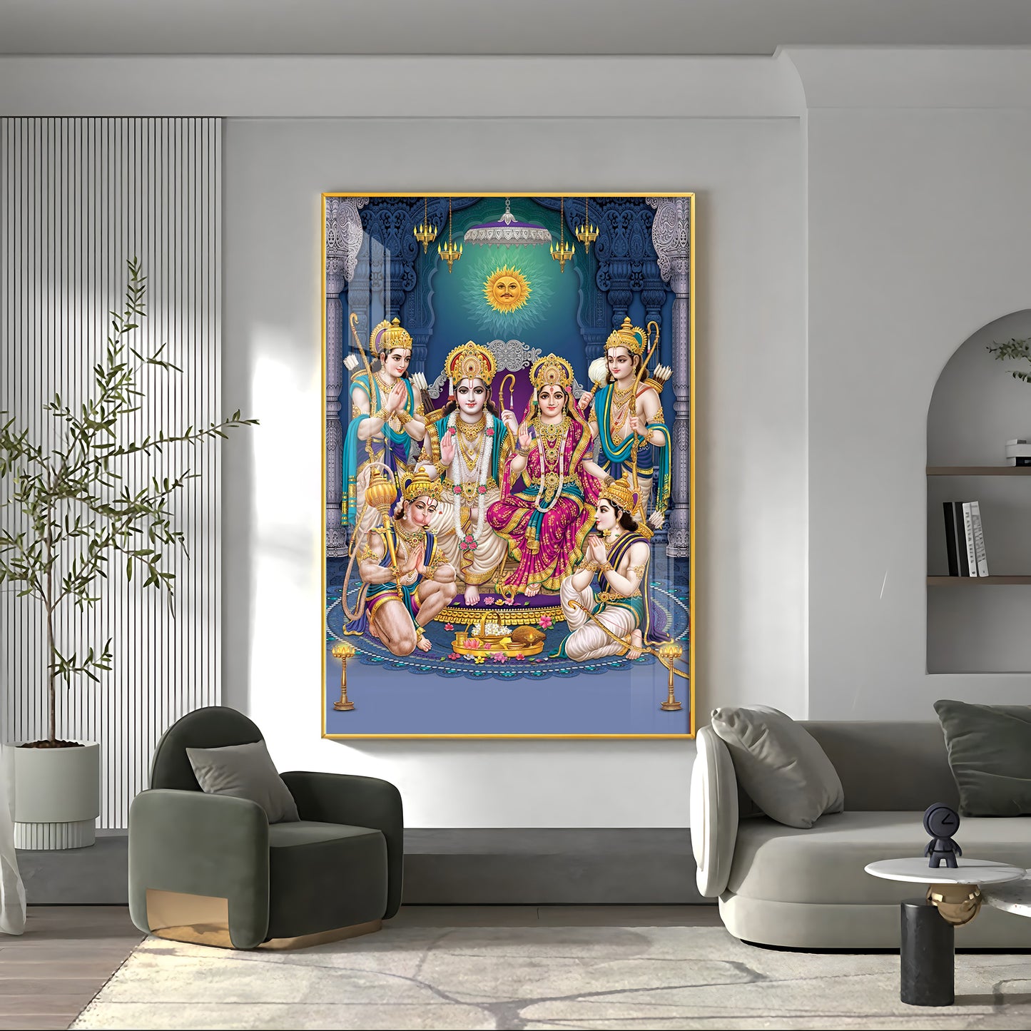 Ram Parivar Premium Acrylic Vertical Wall Art