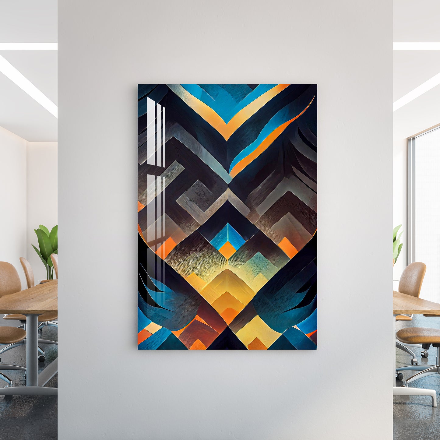 Geometric Abstraction Acrylic Wall Art