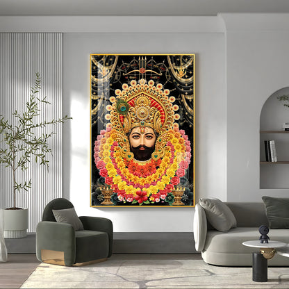 Majestic Shyam Baba Premium Acrylic Vertical Wall Art