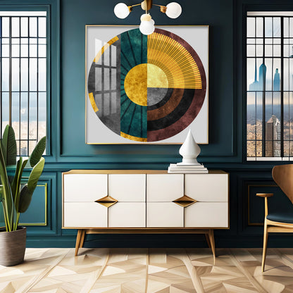 Circular Artistry Premium Acrylic Square Wall Art