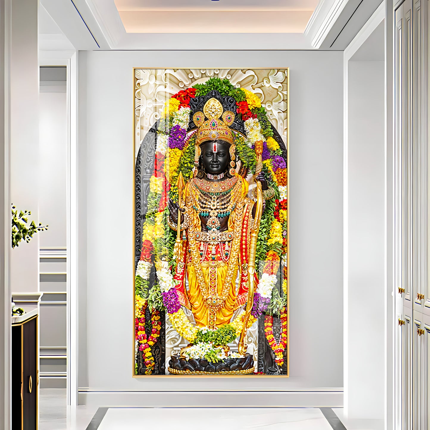 Lord Rama Portray Premium Vertical Wall Art