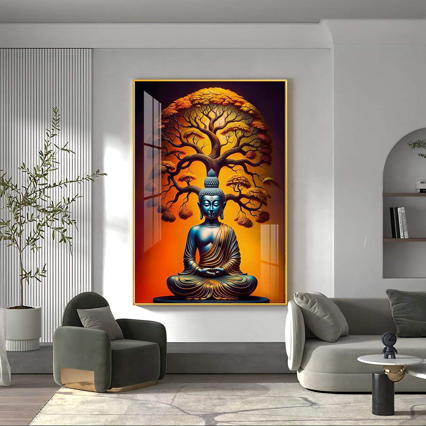 Enlighten Buddha Premium Acrylic Vertical Wall Art