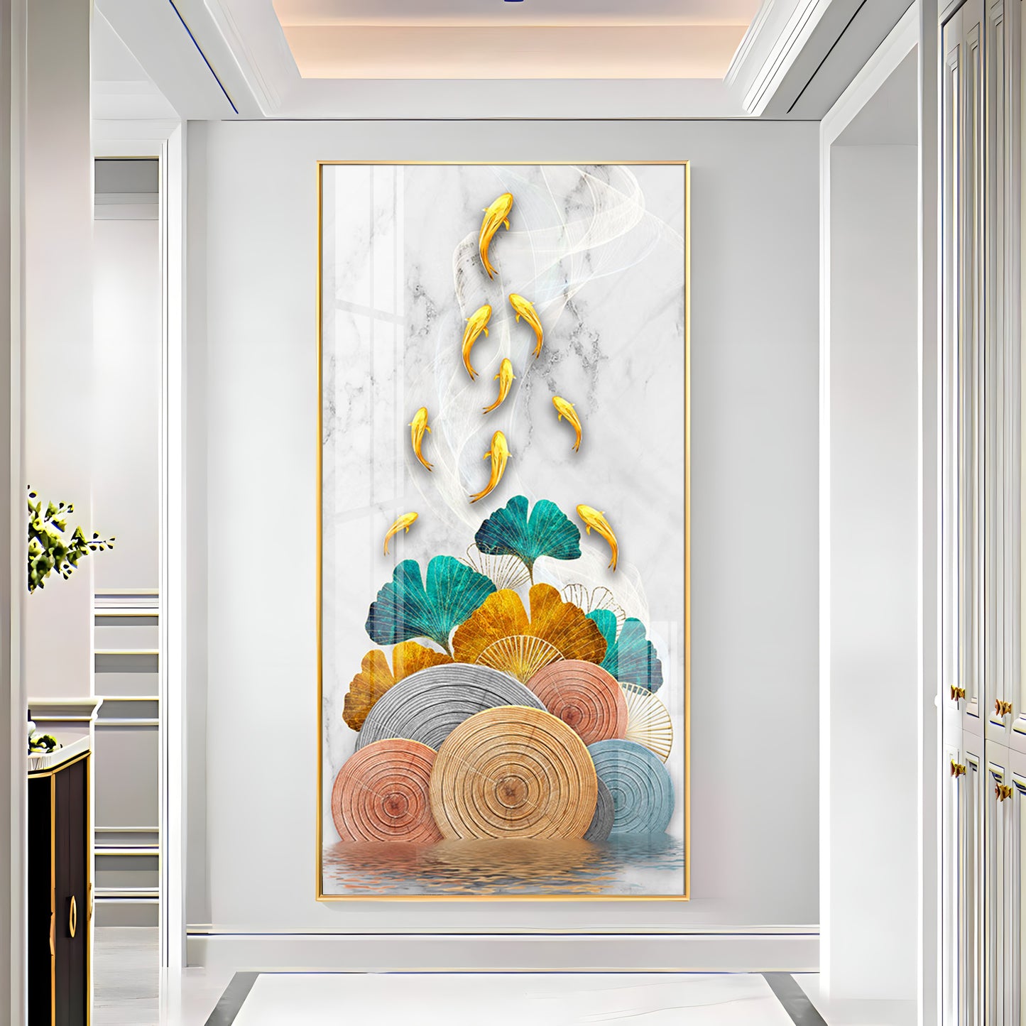 Magical Nordic Scene Luxury Crystal Wall Art