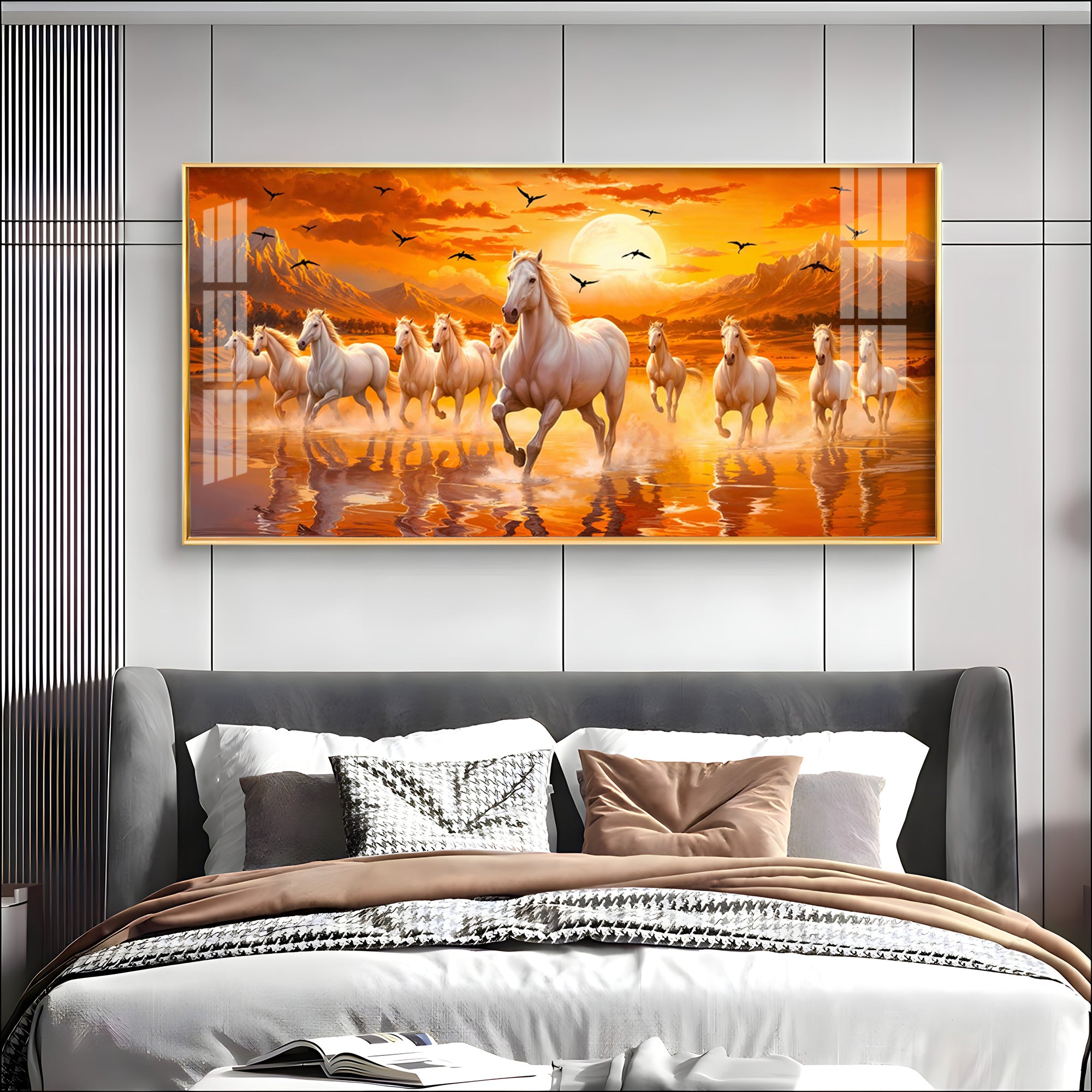 Galloping Grace Artwork Premium Acrylic Horizontal Wall Art